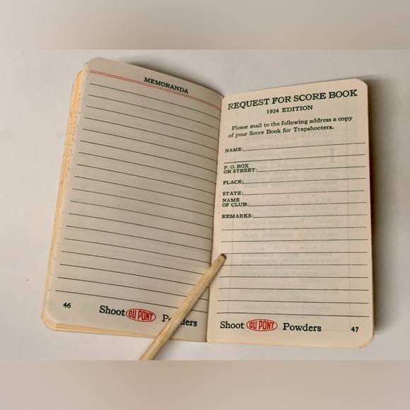1924 Vintage DU PONT Gunpowder Scorebook for Trap Shooters - Picture 9 of 14
